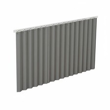 Schreibtisch-Sichtschutzvorhang Leinengrau Schreibtischvorhang Metallringe