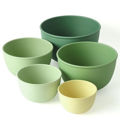 Bamboozle Mixing Bowls 5 Piece Nesting Bowl Set Multi-Color Matte Finish