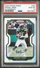 2020 PANINI PRIZM AUTO #355 DENZEL MIMS PSA 10