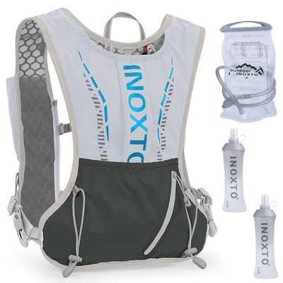 Sport Hydration Vest Running Backpack with 15oz 50oz Water Bladder Adjustable St