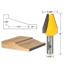 Bevel Vertical Raised Panel Router Bit - 1/2" Shank - Yonico 12144