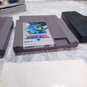 Top Gun 1 + 2 The Second Mission Set NES Carrito Funda Manual Completo en Caja CIB
