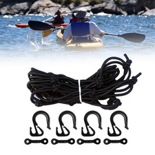 38x38cm Deck Cargo Net Mesh 4 Hooks with Pad Eyes Heavy Duty for Kayak Storage