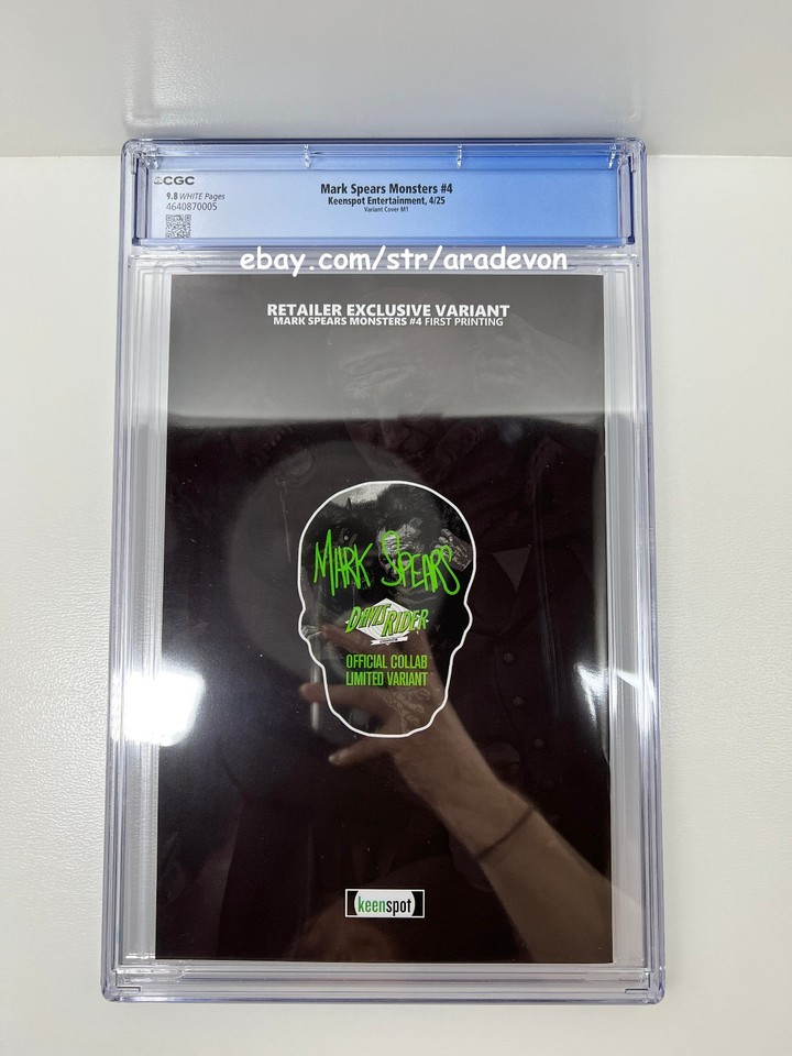 CGC 9.8 Keenspot Mark Spears Monsters #4 Cover M1 Davis Rider Comics ...