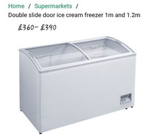 Ice Cream Freezer for Display and Storage for Supermarket Home