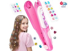 Hair Gem Stamper Kit for Girls, Reusable Rhinestone Hair Styling Tool, Gift 5-12
