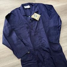 Stanco FRI681NB Indura FR Cotton Deluxe Navy Contractor Coverall - NWT - 2XLT