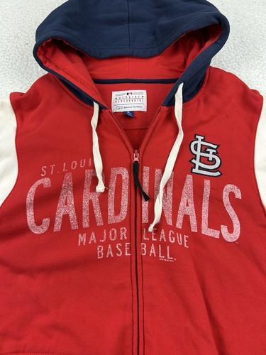 Cori Banks St. Louis Cardinals Mens Sweatshirt XL Red Cotton Zip Up Hoodie - Picture 1 of 8
