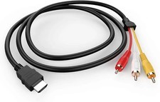 HDMI to RCA Cable, 1080P 5ft/1.5m HDMI Male to 3-RCA Video Audio AV Cable...
