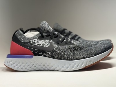 Nike Epic React Flyknit Black Red Orbit Size 12.5 AQ0067-006 Mens