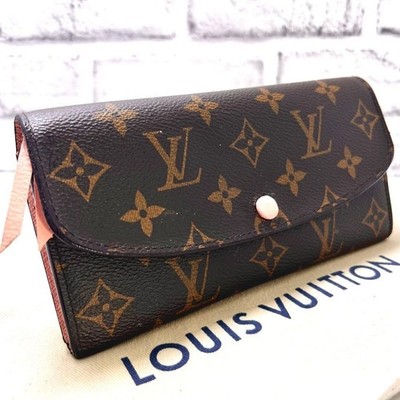 Auth LOUIS VUITTON Monogram Portefeuille Emily Pink M61289 from Japan USED