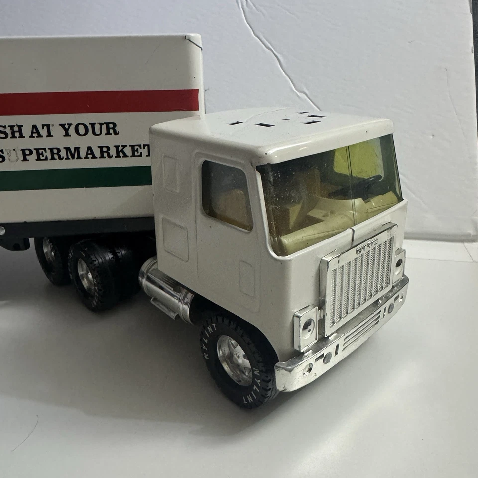 NYLINT Piazza Pizza Trailer Semi Truck Vintage Rare 21” 18 Wheeler Supermarket - Image 2 of 4