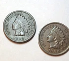 1894-P 1902-P Indian Head Cent Lot Of 2 NR Lot #98