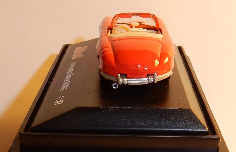 Micro IN Metallo Die Cast Schuco Ho 1/87 Mercedes-Benz 300 Sl Cabrio Rosso N - Immagine 4 di 4