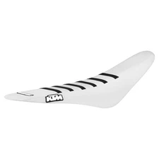 2019-2022 KTM SX-SXF 125 250 350 450 SEAT COVER ALL WHITE / BLACK RIBS #173 LOGO
