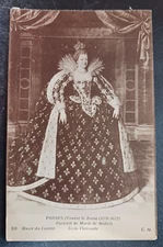 postcard art Porbus le Jeune portrait Marie de Medicis Louvre painting unposted