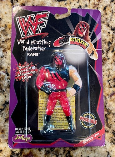 1998 Just Toys WWE WWF Bend-Ems Series 8 Kane Glen...