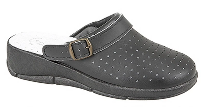 Men s Dek M748 Swivel Bar Coated Leather Nursing Clogs Summer