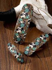 3 PIECE SET LEOPARD HAIR CLIPS