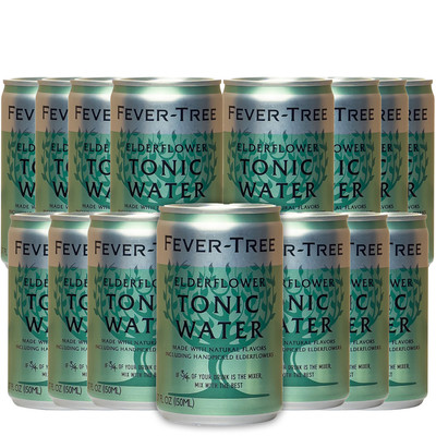 Fever Tree Premium Elderflower Water - Premium Quality Mixer & Soda 15 Pack