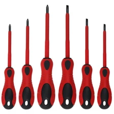 6Pcs Electrician Insulated Screwdriver Set Magnetic Tip Slotted Phillips Tool