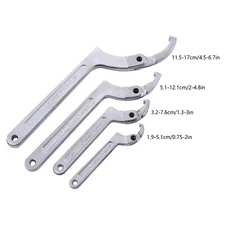4pcs Adjustable Hook & C Pin Spanner Wrench Set Tighten Removing Nut Wrench