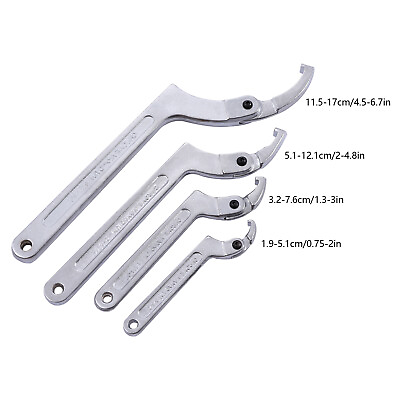 #ad 4X Adjustable Hook amp; C Pin Spanner Wrench Set Tighten Removing Nut Wrench $43.20