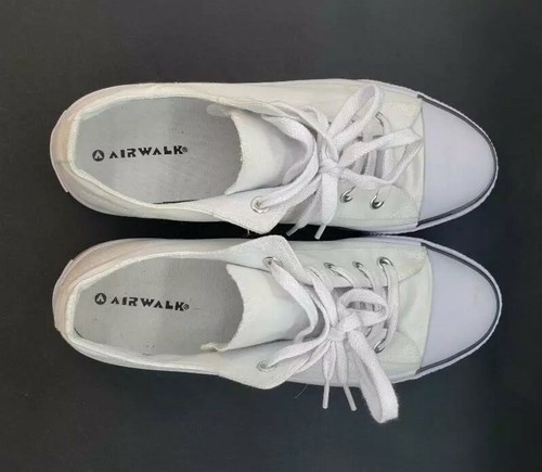 Airwalk Sneaker Women 12M Off White Canvas Legacee 168267 Lace Up Low Top NWOB - Picture 6 of 12