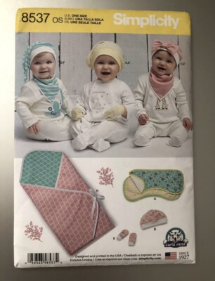 Uncut Simplicity 8537 Baby Accessories Sewing Pattern - One size