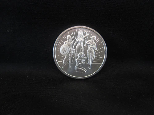 2020 Silver Shield Rising Virtues 1 oz Silver USA Made Capsuled BU Round Coin