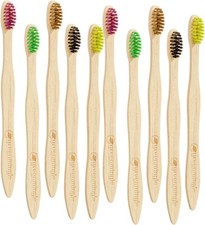 Eco Friendly Bamboo Toothbrush Natural Biodegradable Wood Adult & Child Sizes