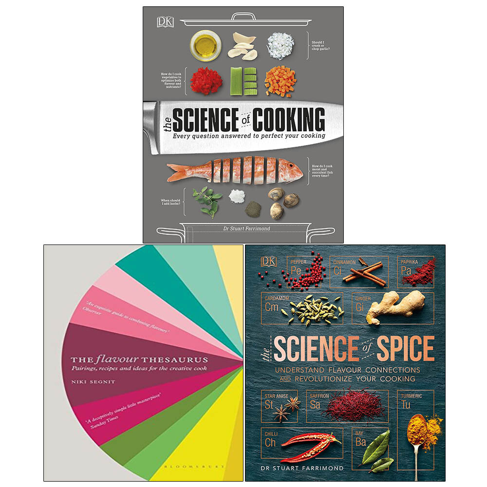 Science of Cooking,Science of Spice,Flavour Thesaurus 3 Books Collection Set NEW