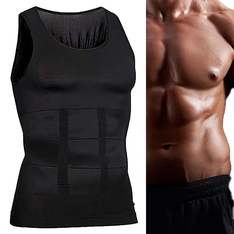 Herren Bauchweg Bodyshaper Slimming T Shirt Men Miederbody Shapewear Figurformer - Bild 3 von 4