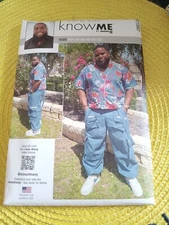 Know Me ME11897 Men's Shirt & Jogger Pants Sewing Pattern Uncut Size 44-52