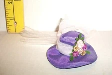 MATTEL CE BARBIE VICTORIAN PURPLE WITH FLOWERS & NETTING ACCESSORY NEW FROM BOX