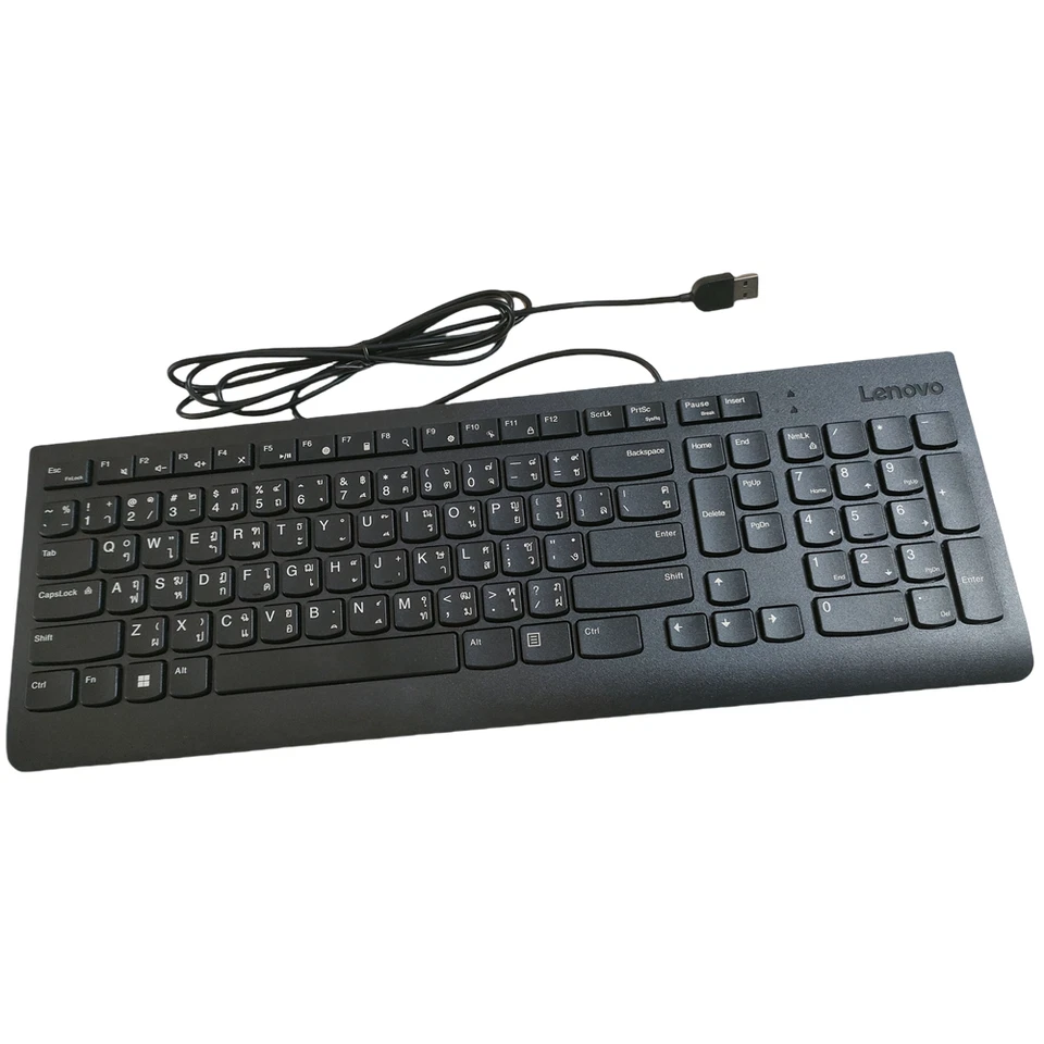 Thai layout Black Slim USB-Wired keyboard and mouse kit for Lenovo SK-8823 - Image 4 of 4