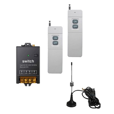 1.5KM Range 433MHZ 2CH RF Wireless Remote Control Switch Transmitter + Receiver