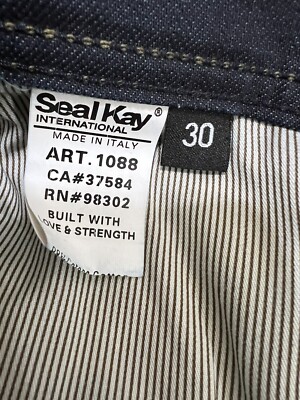ケイ Seal Kay Independent Men's Jeans Dark Wash Size 30 Italy | eBay
