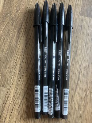BIC Cristal Original 0,7 mm ULTRAFEIN (GENAU) Schwarz Kugelschreiber 992603 (PKT 5)