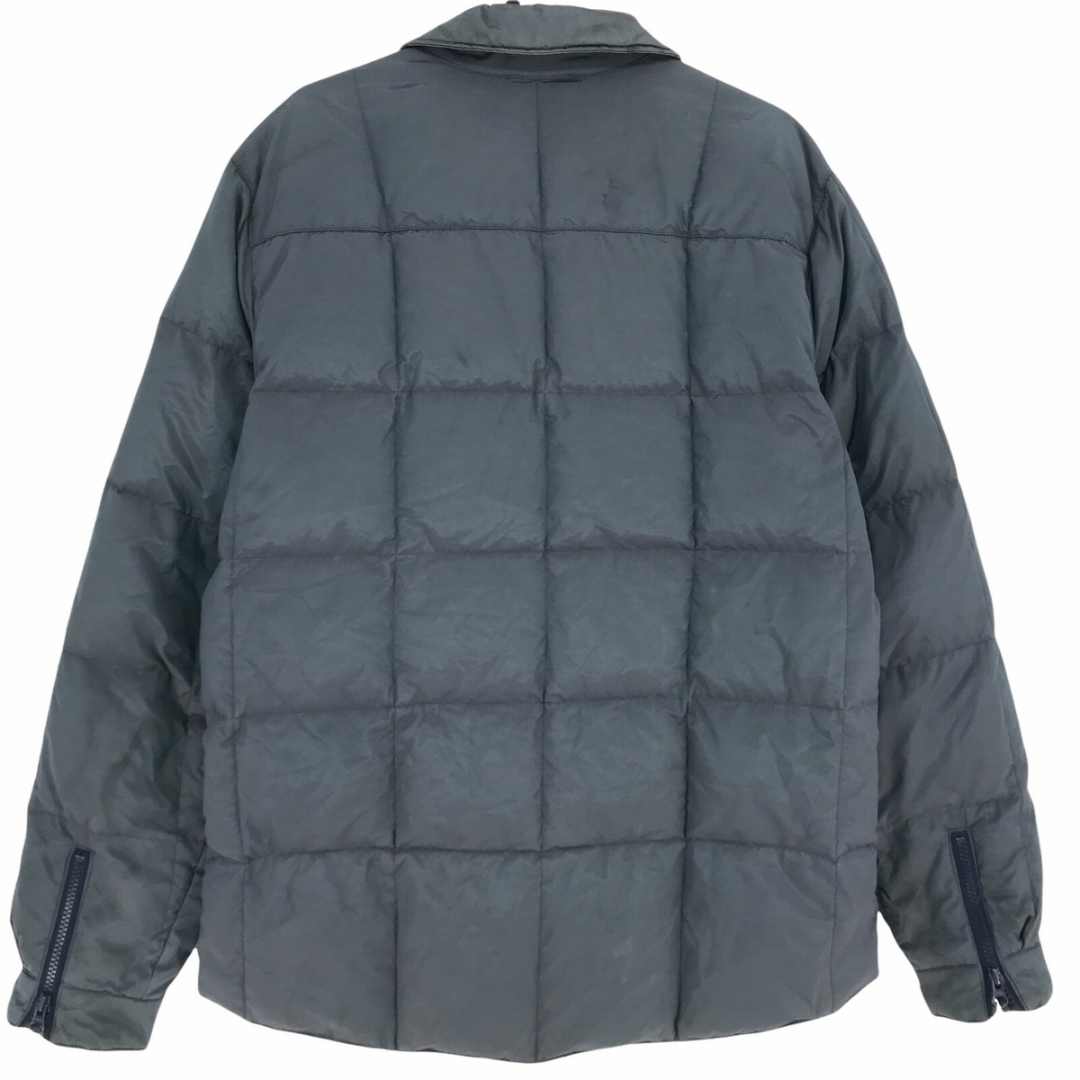 Armani Jeans ダークグリーン ジャケット 90's】Old ARMANI JEANS Black Cotton Resina Belted Jacket Size.54