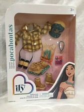 Disney Parks Store ILY 4EVER POCAHONTAS 8 piezas paquete de moda para muñecas de 11” NUEVO