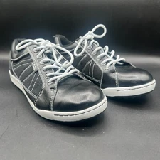 Izod Golf Shoes/ Cleats Black Leather Mens 9.5