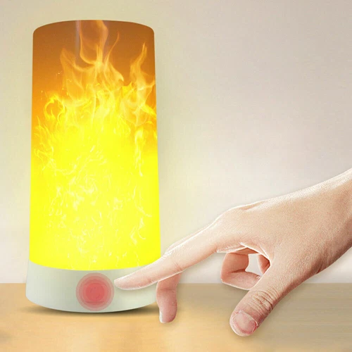 USB LED Flamme Licht Nachtlicht Fackel Feuer Lampe Flackernde Flammenlicht** - Bild 10 von 16
