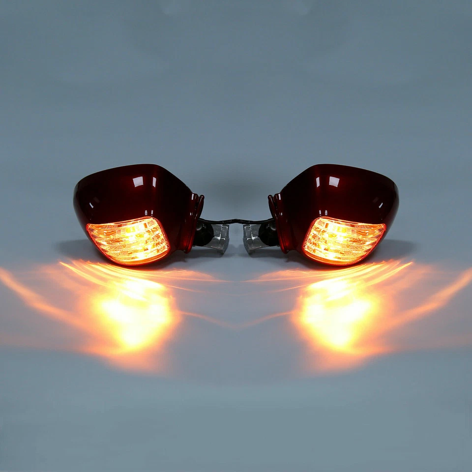 Red Rear View Mirrors W/ Turn Signal Fits For Honda Goldwing GL1800 2001-2017 — 第 4/4 张图片