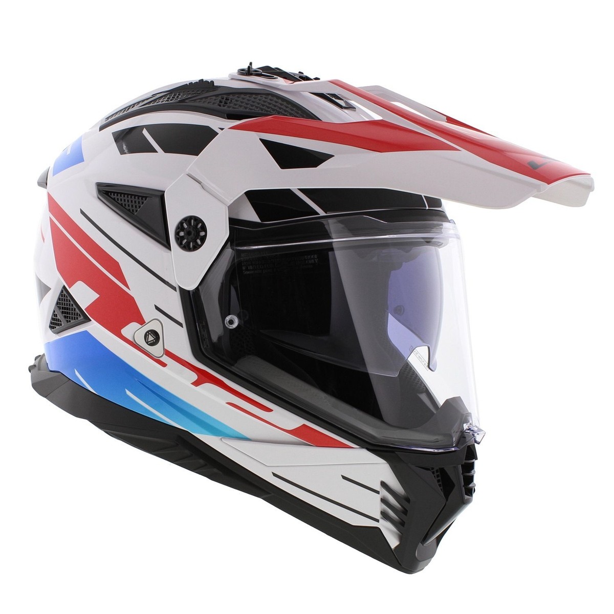 LS2 MX702 Pioneer II adventure helmet Namib gloss white blue red