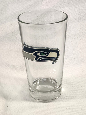 Seattle Seahawks NFL Football Pint Drinking Glass 16 oz 6 1/4" tall ...