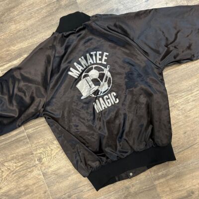 Vintage Manatee Magic RYAN Bomber Jacket Auburn Sportswear Men Small USA MADE