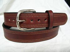 1  " Lined 2 Ply Saddle Leather Gun Carry Work Dress Belt Heavy Duty Lifetime