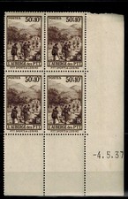 Coin Daté / Dated corner PTT sports et loisirs N° 347 du 4.5.37 Neuf ** / MNH