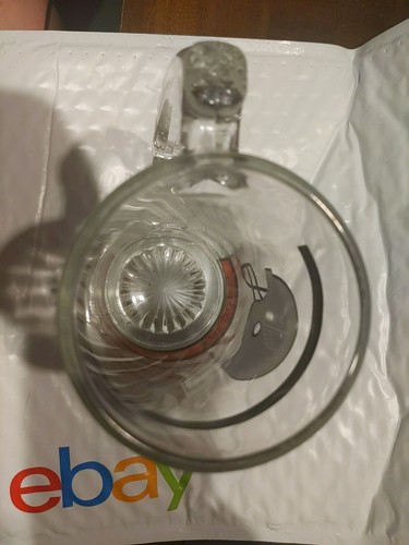 Vintage NFL Atlanta Falcons Logo Glass Cup 12 Oz Beer Mug Stein Retro RARE set 2 - Picture 4 of 6